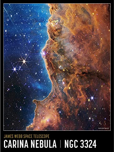 Artery8 NASA James Webb Space Telescope Carina Nebula NGC3324 Cosmic Cliffs Poster Unframed Wall Art Print Poster Home Decor Premium