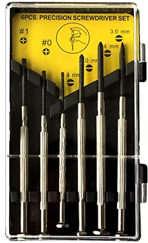 6 st mini skruvmejselset precisionsskruvmejslar klockreparationssats bärbar dator reparationsverktygssats perfekt för glasögon klockor fjärrkontroller och datorer