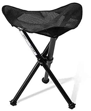 Klappbarer Dreibeinhocker Outdoor Slacker Hocker Klappbarer Campinghocker Tragbarer Dreibeinsitz for Walking Camping Jagd Wandern Angeln Bergsteigen Picknick Strand BBQ Garten Rasen(Schwarz)