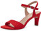 Tamaris Damen Sandalen mit Absatz Textil Vegan Stilettoabsatz Sommer; RED/rot; 37