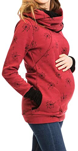 Premamá Tops + Bufandas Sudadera de Lactancia Materna de Manga Larga Mujeres cómodo Estampado Jersey Camiseta Ropa Premamá de Enfermería Primavera Verano Regalo Durante el Embarazo