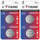 4er-Pack Lir2032H AKKU Wiederaufladbare Münzbatterien 3,7V für Key Fob Remote Finder Tracker-Tag mit Hoher Kapazität 70mAh Lithium 2032 Wiederaufladbare Knopfzellen Ersetzen 3V Cr2032 Batterie