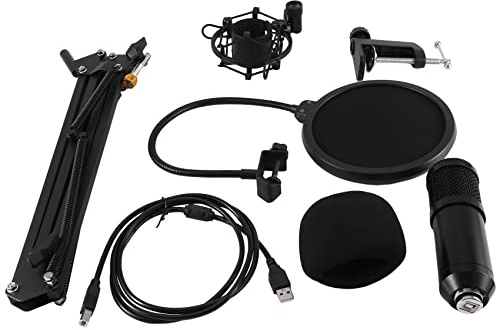 Booso Kit de Microphone de Suspension de Support de Microphone à Condensateur Bm800 pour L'Enregistrement en Direct D'Ordinateur de TéLéPhone Portable