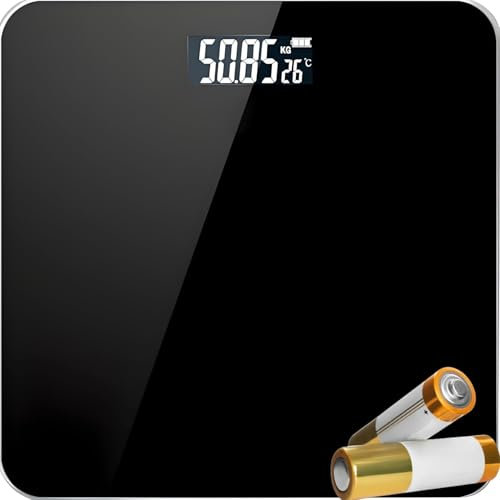 Bilancia Pesapersone Digitale di Precisione, Fino a 250 kg - Connessione Bluetooth e App, Piattaforma XXL 50x50 cm, Analisi BMI, Unità kg/lb