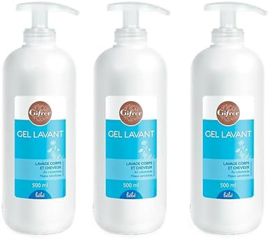 Gel Lavant Corps & Cheveux 2 en 1 - Nettoie en Douceur, Ne Pique Pas les Yeux - Extrait de Calendula - Sans Savon, Hypoallergénique, Testé Dermatologiquement - Lot de 3x500ml