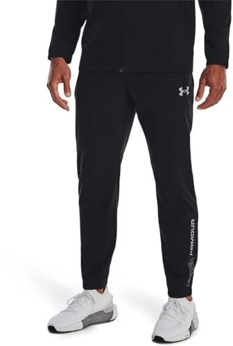 Under Armour Men's Woven Track Pants in Black