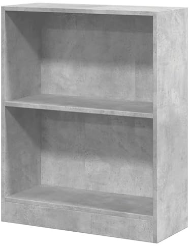 Eleganz Estantería de madera gris hormigón 60 x 24 x 76 cm – Moderno sistema de estanterías para salón, oficina y más – solución de almacenamiento estable para libros y decoración