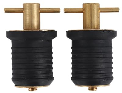 Bosiyrggrl 2 Pezzi Tappo di Scarico con Impugnatura Un T Tappi di Scarico per Barche Marine Twist-Turn Tappi nel Gomma con Manico nel Accessori per Barche