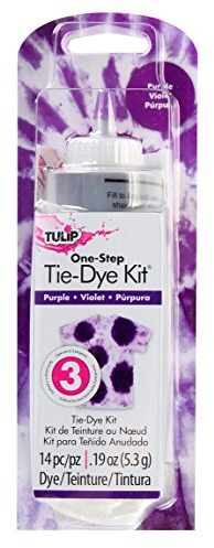 Tulip One-Step Tie-Dye Kit, Permanent Vibrant Dye for Fabric 4 fl oz, Purple