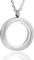 Zysta Schmuck Edelstah Floating Charms Sandstrahl Medaillon Locket Anhänger Halskette 30mm Rund Damen Herren Kette(Silber)
