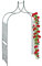 Relaxdays Rosenbogen Metall, Rankhilfe für Kletterpflanzen, Deko-Spitzen, wetterfest, HBT 270 x 144 x 60 cm, dunkelgrün