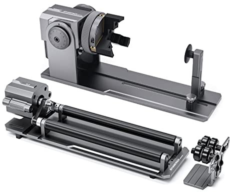 ATOMSTACK MAKER R1 PRO Claw Disc Roller, Laser Rotary Roller with Risers, Laser Rotary Roller Engraving Module for Laser Engraving, Y-Axis Rotary Roller for Engraving Cylindrical Objects