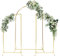 Sigomay Half Moon Gold Arch Backdrop Stand Set of 3, Metal Wedding Balloon Arch Stand for Ceremony Birthday Party Anniversary Celebration Indoor Outdoor Garden Floral Decoration（7.2/5.4FT/5.4FT）