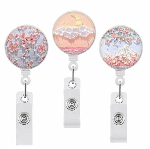 KGDUYC schlüsselanhänger ausziehbar,schlüsselband ausziehbar,ausziehbarer schlüsselanhänger,kartenhalter ausweis,Teleskop-Easy-Pull-Schnalle für Ausweise und Dokumente (3 Stück)