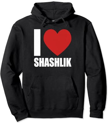 I love shashlik, pork skewers, meat lover, barbecue dish Pullover Hoodie