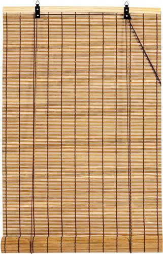 Cy.curtain bright Estor de Bambú Enrollable para Interiores, Cortina Persiana de Madera, Protección Solar y Privacidad, para Ventana y Puerta 60x220
