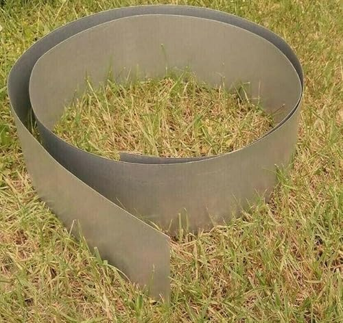 Bordure de pelouse galvanisée - Différentes hauteurs - Différentes longueurs - Bordure de parterre - 1 mm d'épaisseur - 10 m - 25 cm de haut