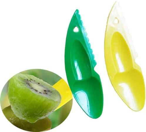 2 in 1 Kiwi Easy Peelers Cutter Fruit Pulp Spoon Fruit Peeler Kitchen Tool Random Color Useful and Attractive