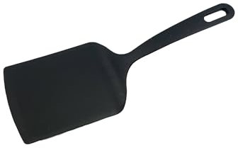 Fackelmann Paletta larga in Nylon ad alto spessore, materiale antiaderente, resistente fino a 200°, lavabile in lavastoviglie, dimensioni 30 x 11 cm, Linea Nero