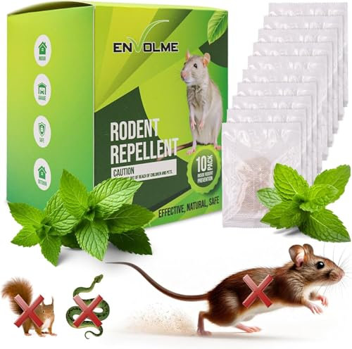 ENVOLME – Rattenabwehr – Ratten vertreiben – Mittel gegen Ratten im Garten – Rattenschreck – Mäusevertreiber – Rattenbekämpfung – Natürliche Lösung ohne Gift