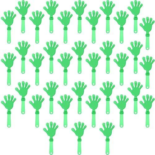 ZCYSRLQIN 120 Pieces Lime Green Hand Clappers 7.5 Inch Clappers Noisemakers Noise Makers Party Favors Plastic Clapper Sporting Events Cheers Ball Dance Basketball Football Noisemakers （Lime Green）