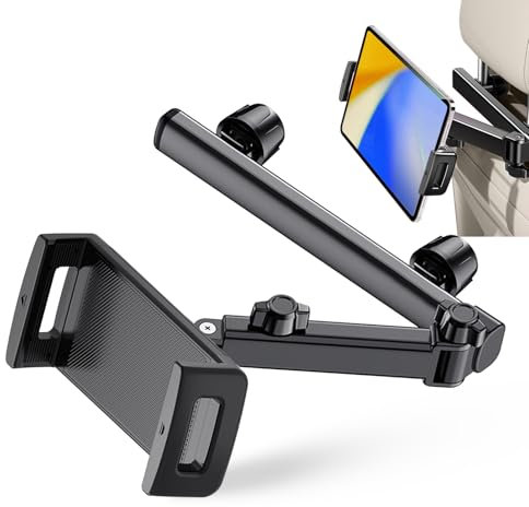 SupRovare Tablet Halterung Auto, Stärkere Tragfähigkeit Tablethalterungen Auto, 360° Drehung Universal Tablet Halterung Auto Kopfstützen Tablet Halter für iPad/6,1-13 Zoll Geräte & Smartphone
