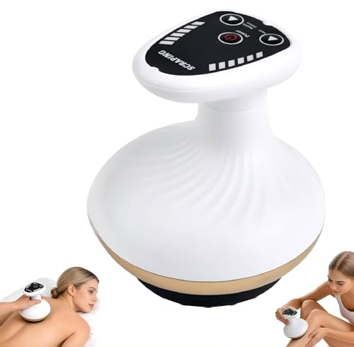 Massage 4-in-1 Massagegerät gegen Cellulite, Cellulite Massagegerät, Gua Sha Elektrisch Anti-Cellulite Gerät, 9 Stufen Vakuum Massage mit Wärmefunktion für Straffere Haut für Ganzkörper Anwendung