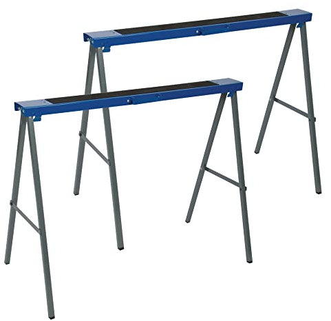 Silverline - Caballetes metálicos plegables, 2 pzas 125 kg (783160)