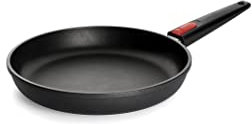 Woll Nowo Titanium Flachpfanne - Induktiv -, Ø 28 cm, 5 cm hoch, mit abnehmbarem Stiel - Geeignet für alle Herdarten, Aluminiumguss, Antihaft-Versiegelung