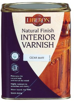Liberon ELNFIVCM 1L Natural Finish Internal Varnish Clear Matt
