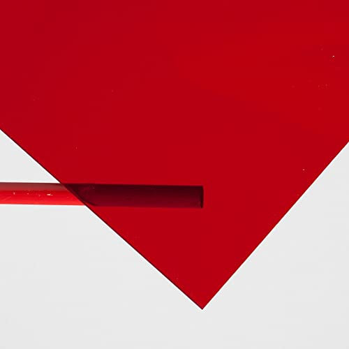 Metacrilato rojo transparente - 60 x 50 cm x 3 mm