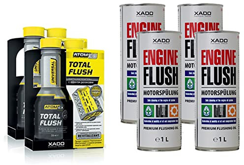 XADO Set für Motorreinigung und Motorspülung - 2X Total Flush + 4X Spülöl