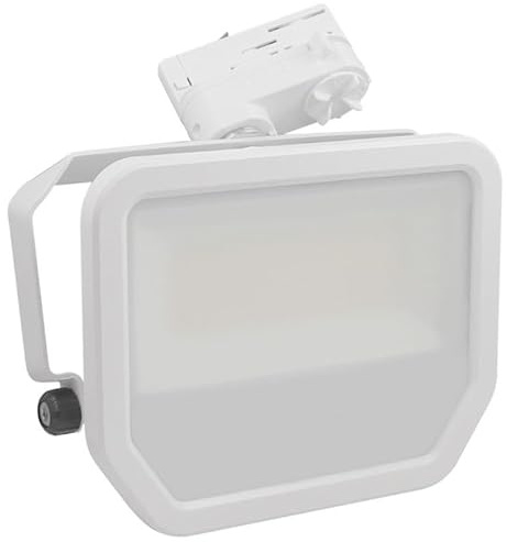 Xenterio LED Flutlichtstrahler für 3-Phasen Stromschiene, Alu, 50W, 4000K (neutralweiß), 5500lm, 100°, 55000h, weiß