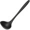 Soup Ladle, Non-Stick Silicone Ladle Spoon Heat Resistant Kitchen Spoon Ergonomic Serving Spoon Soup Ladle Spoon with Comfortable Grip for Cooking,Making Soup,Stirring,Serving Soups (Black)