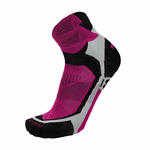 MICO CALCETINES DE CARRERAS PROFESIONAL 100% Made in Italy, Ultraligero, Extralight Weight, en Tejido de Poliamida, Unisex para Hombres y Mujeres Deportes (L)