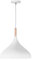 BEL AIR HOME - Lampada a sospensione Baviera 1xE-27 (lampadina non inclusa) Diametro 30 cm in metallo e legno, altezza regolabile (bianco)