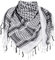 TRIXES Schwarz-weißer Shemagh-Schal, Wüstenstil, Kufiya, Keffiyeh, Ghutrah, Hattah, 100% Baumwolle, geeignet für Paintballing, Rollenspiele, Dune Bashing, XL-Größe