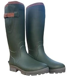 Horse Master Waterproof Wellington Boots - Knee High Insulated Rubber Neoprene Wellies - Outdoor Winter Walking Garden Feild Rain Wellingtons (Knee High - Size 5)