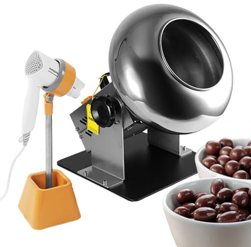 json2xml Lucidatrice elettrica per Rivestimento di Cioccolato,Lucidatrice Commerciale per Rivestimento di Cioccolato -Angolo Regolabile|velocità di Rotazione Regolabile 0-58r/min,con asciugacapelli