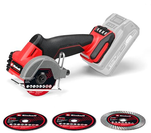 Einhell Professional Tronzadora con batería TP-CO 18/76-C Li BL-Solo (18 V, Brushless, Ø de disco de 76mm, 16 mm de profundidad de corte, ajuste de profundidad, incl. 4 discos de corte, sin batería)