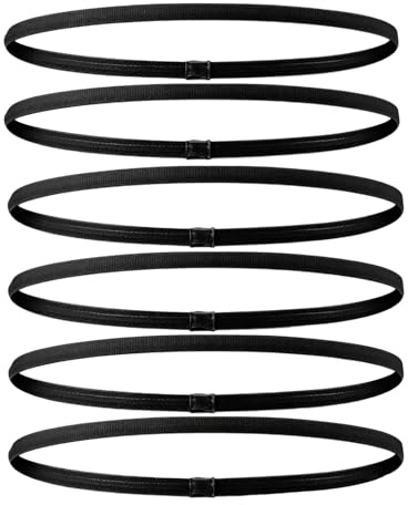 6 Pack Hair Bands for Men,Black Sports Headband Elastic Non Slip Sweatband,Football Running Gym Sweat Absorbing Headband Headwear Accessories Set,Thin Adjustable Comfortable Band for Boys Men's Sport