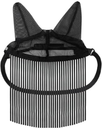 Horse Fly Mask With Ears And Fringe, Breathable Equine Fly Cover | Reusable Mesh Horse Fly Mask With Ear Covers And Tassel Fringe For Riding, Grazing, Stable, Ranch And Field Training
