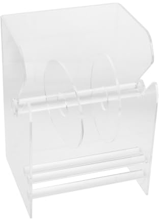 Lurrose Distributeur d'étiquettes réglable : support en acrylique pour rouleau d'autocollants - distributeur à 3 emplacements pour ruban adhésif, idéal pour l'école, le bureau et la