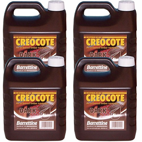 4 x 4L - 16L Dark Barrettine Creocote Creosote Litre Fence Wood Treatment Waterproof