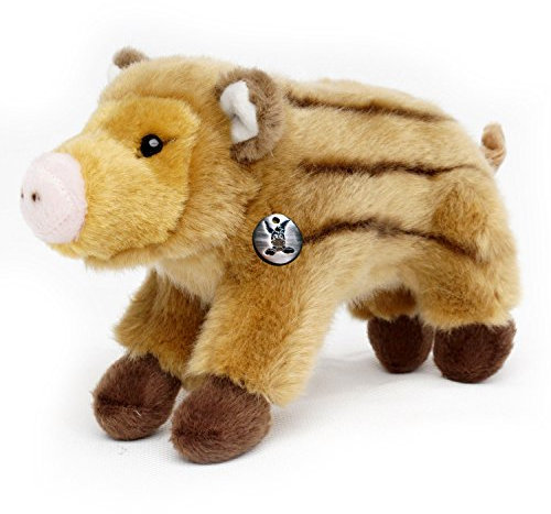 Frischling Kuscheltier Wildschwein Baby stehend 20 cm Plüschtier BORSTI - Kuscheltiere*biz
