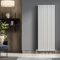 Go Bathrooms Pinta 1600 x 610mm Vertical Radiator White Flat Panel Double Column Tall Upright Radiator White Wall Mounted Central Heating Includes Mounting Brackets