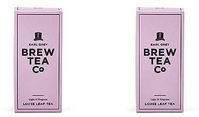 Brew Tea Co- Earl Grey - Light & Fragrant Tea - 113g Loose Leaf Tea (Pack of 2)