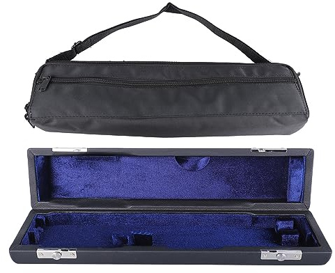 Set di Borse per Flauto in Pelle a 16 Fori Custodia per Flauto in Tessuto Oxford Portaoggetti per Flauto con Tracolla per Strumento Musicale