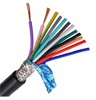 Apparecchiature di comunicazione Cavo schermato di controllo multicore 10/12/14/16/20/24 core 26/24/22/20/18/17AWG schermato segnale di controllo filo di rame cavo audio in PVC Fili e cavi(16cores 1Me