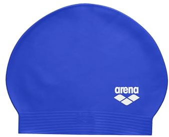 Arena Unisex Soft Latex II Swim Cap for Women and Men Fitness Swimmers Intensive Training Durable Soft Elastic Bathing Flat Cap, Royal/White